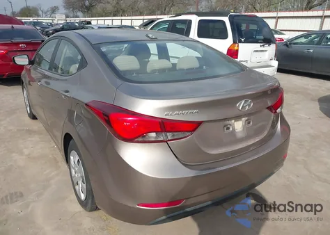 2016 Hyundai Elantra Se from USA, damaged, VIN 5NPDH4AE2GH665572